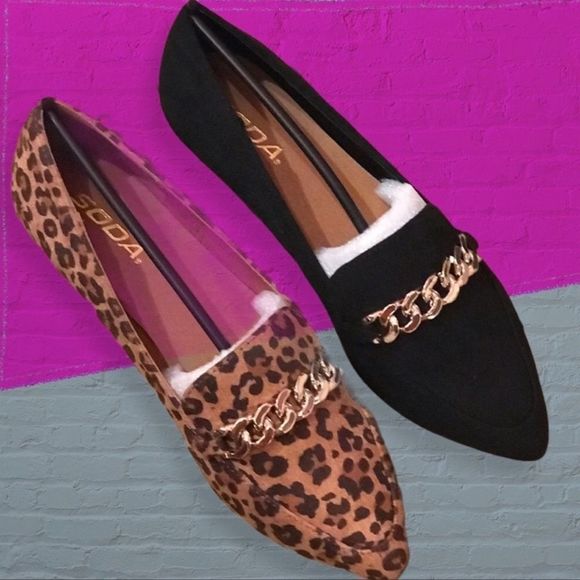 SODA Miles Gold Chain Comfort Loafer Flat - Picture 6 of 6